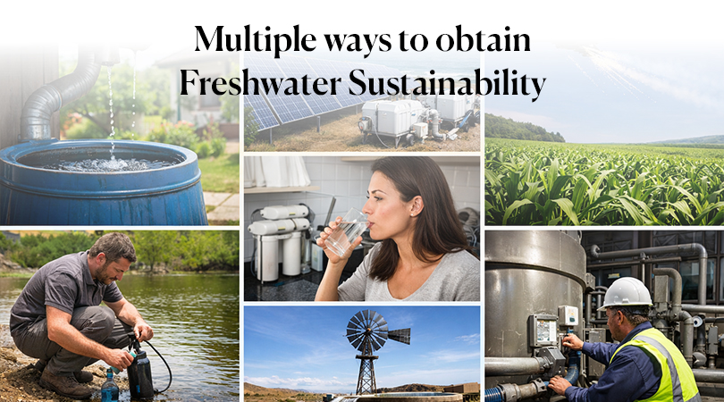 Multiple Ways to Obtain Freshwater Sustainably